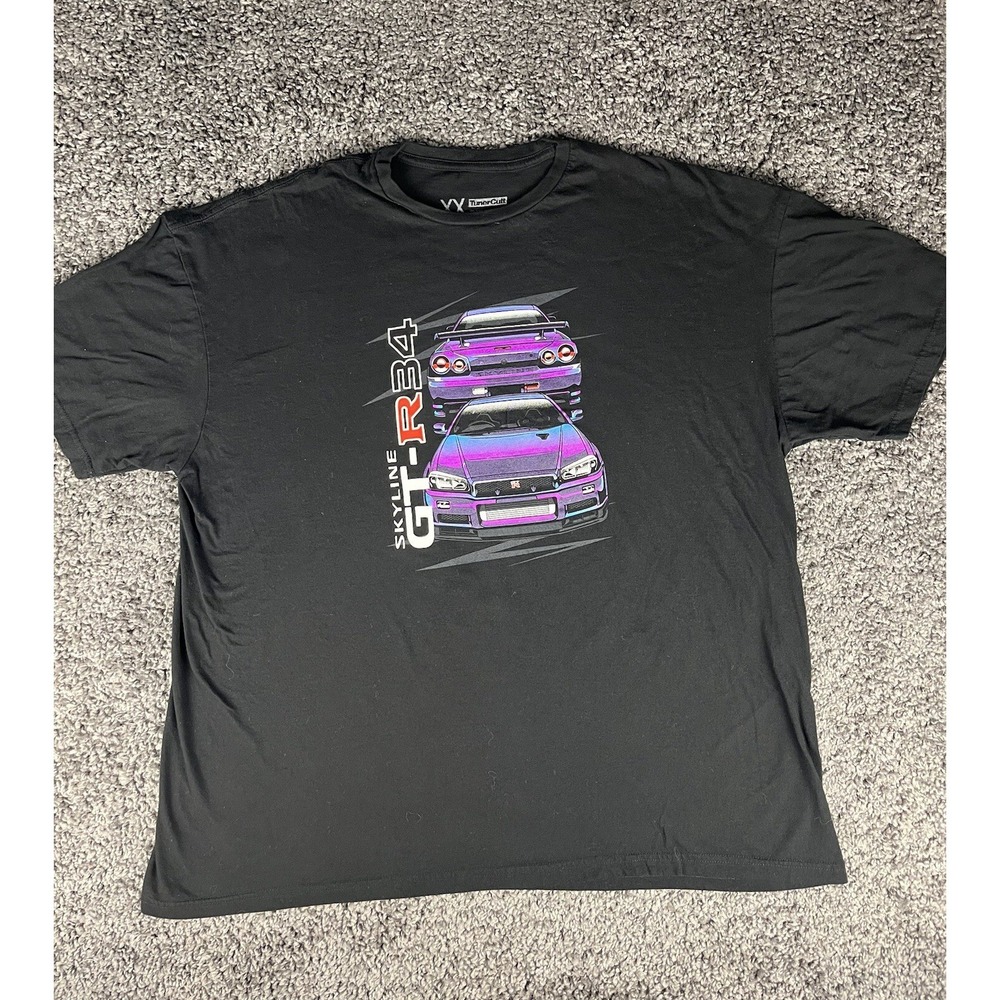 Tuner Cult T Shirt Skyline GT-R34 Graphic Print Mens Size 2XL 100% Cotton